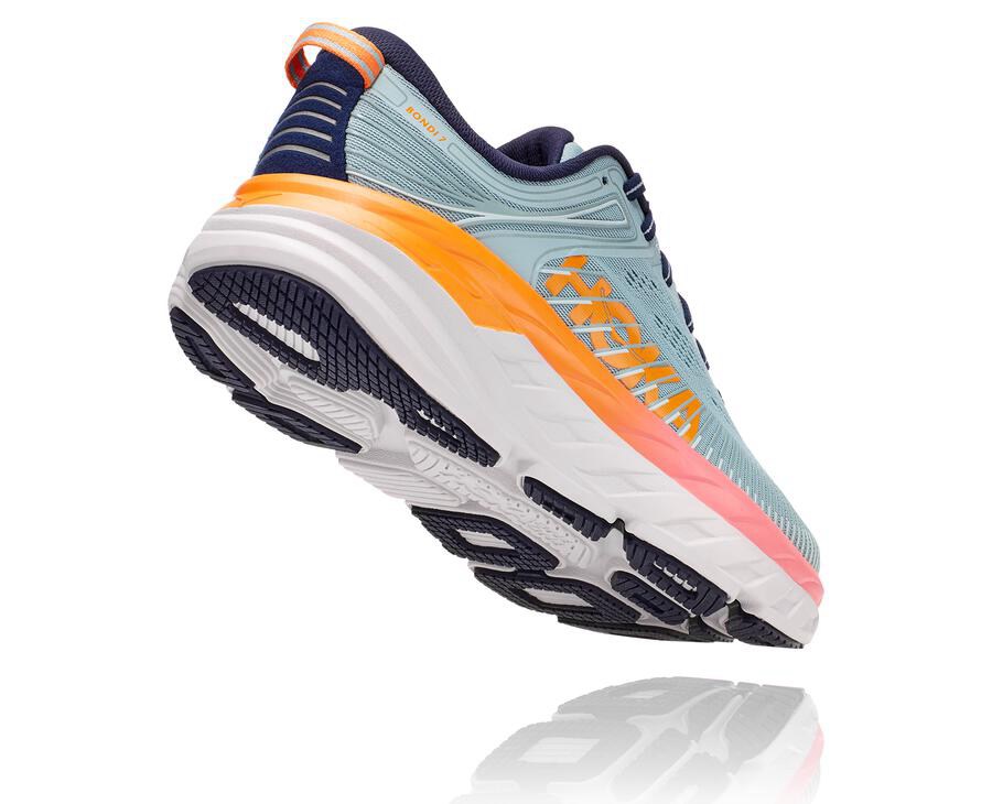 Hoka One One Bondi 7 Löparskor Dam - Blå - MEGLI-2389